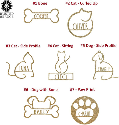 Man's Best Friend Personalized Pet Ornaments (2 Pack; 4 Inch) - Custom Name and Personalized Dog