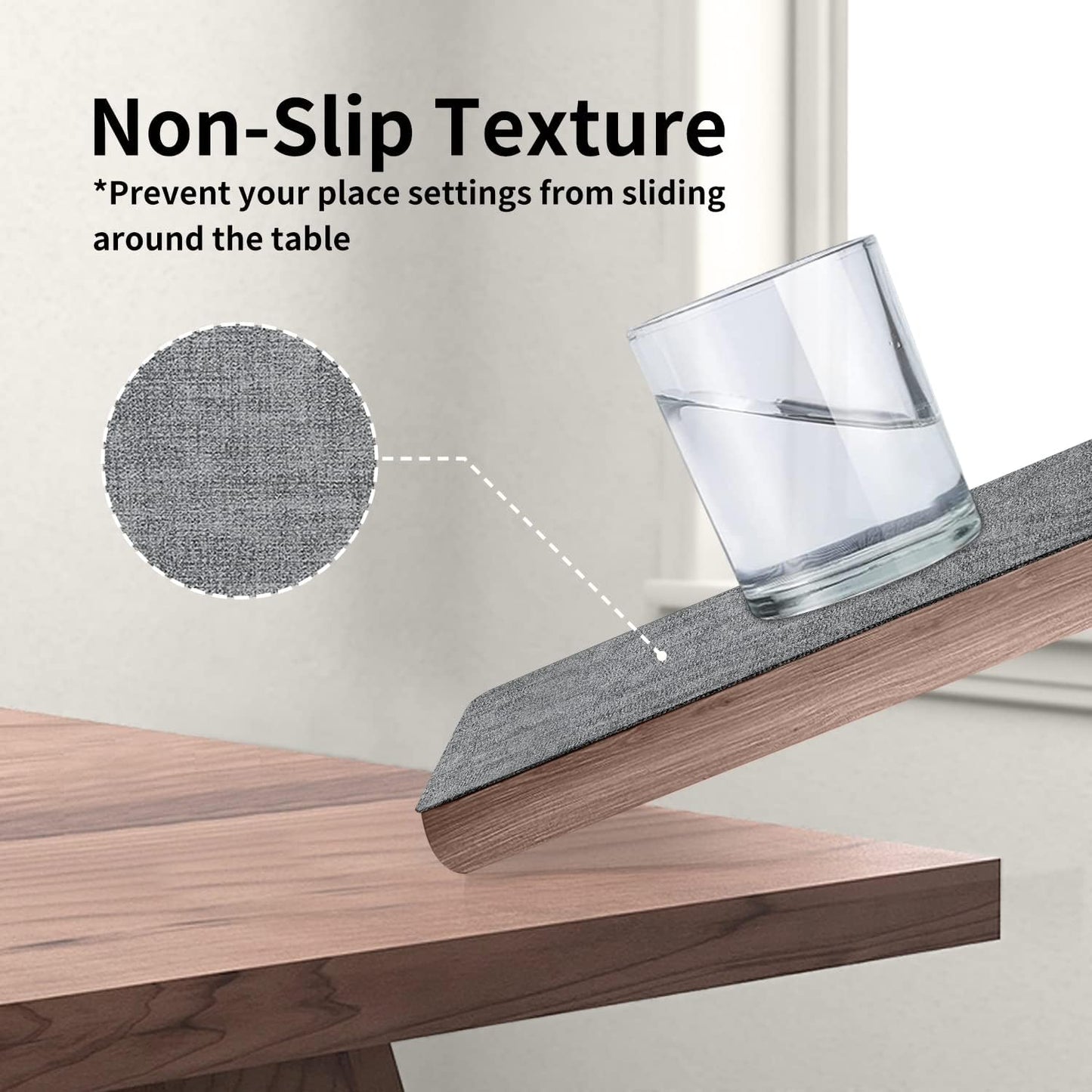 Maxpearl Faux Leather Placemats Set of 4 - Waterproof - Wipe Clean - Heat Resistant - Anti Slip