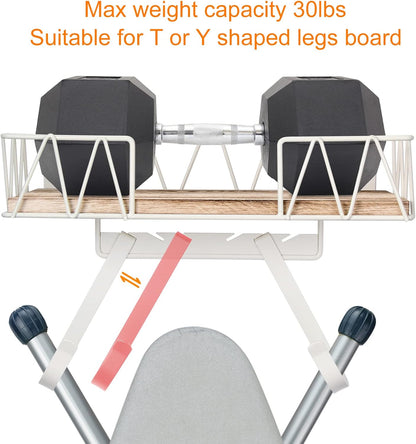 TJ.MOREE Ironing Board Hanger Wall Mount - Laundry Room Decor Iron and Ironing Board Holder with