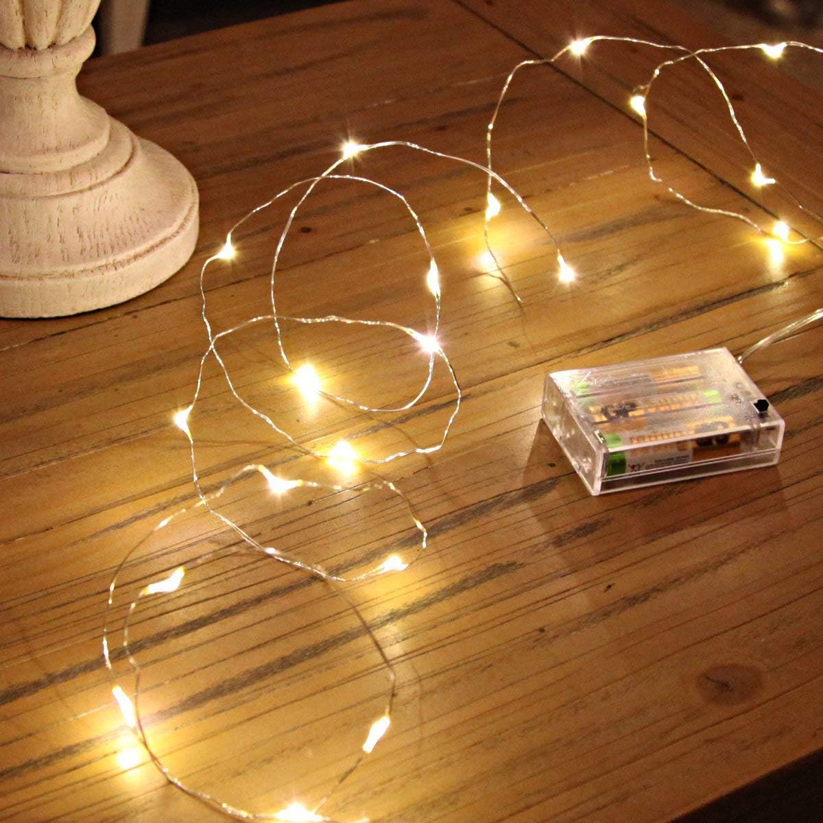 Led Fairy Lights Battery Operated, 2 Packs Mini Battery Powered Copper Wire Starry Fairy Lights for
