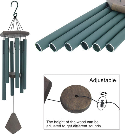 Large Wind Chimes for Outside, 30" Aluminium Wind Chime with Wind Catcher, Outdoor Garden Patio