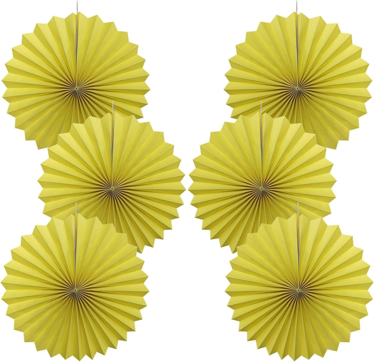 Yellow Party Decorations,Paper Decorations for Party,Lemon Decorations Party Paper Fans Bulk