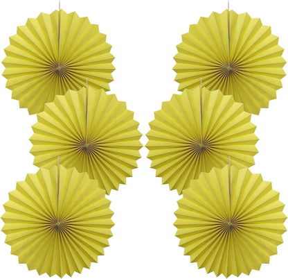 Yellow Party Decorations,Paper Decorations for Party,Lemon Decorations Party Paper Fans Bulk