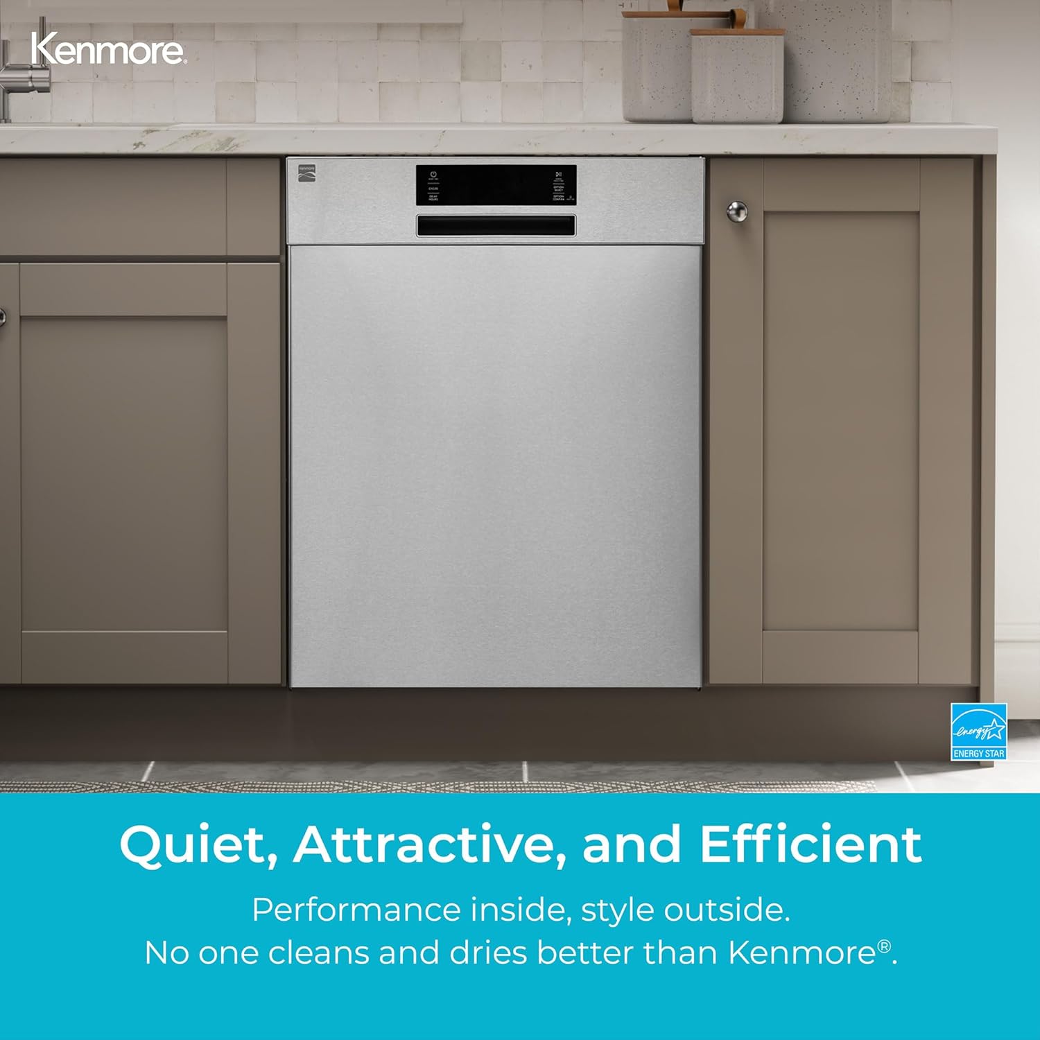 Kenmore 24" Built-in Stainless Steel Tub Dishwasher EasyFlex 3rd, SmartWash, UltraWash Plus