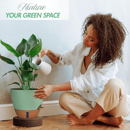 12/10/8 Inch Self Watering Pots for Indoor Plants Plastic Large Plant Pot for Outdoor Plants, Water