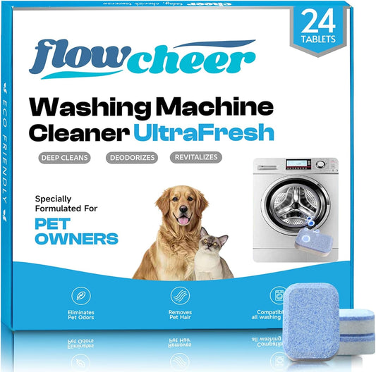 Washing Machine Cleaner, Septic Safe Washer Descaler Tablets for Removing Pet Hair, Odors, Residue