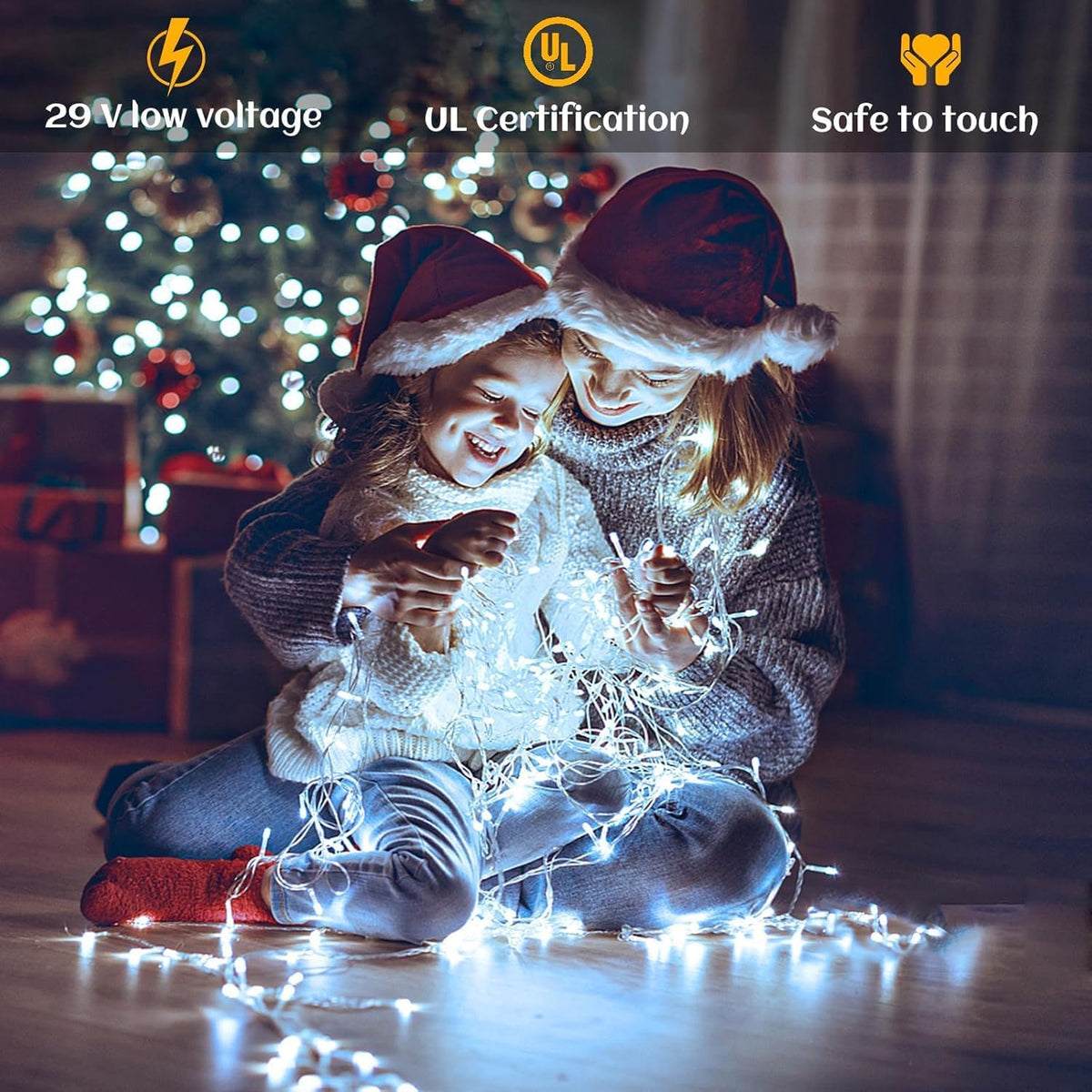 99ft Icicle Lights for Outside, White Christmas Lights Outdoor Indoor, 1216 LED Twinkle String