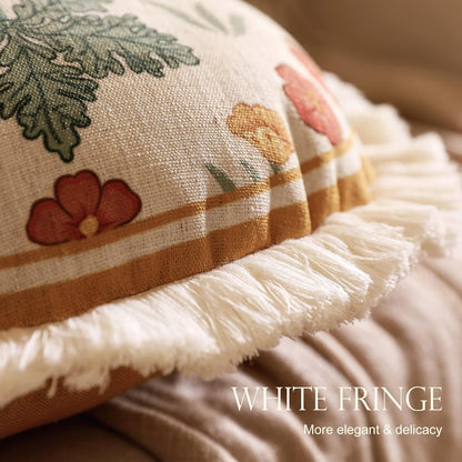 patdrea Designer Pack of 4 Throw Pillow Covers,Beige Vintage French Soft Linen Pillows Cover with