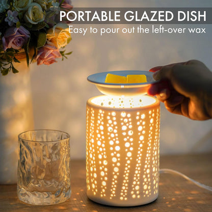 PALANCHY Wax Melt Warmer Ceramic Oil Burner Electric Candle Wax Warmer Burner Melter Fragrance