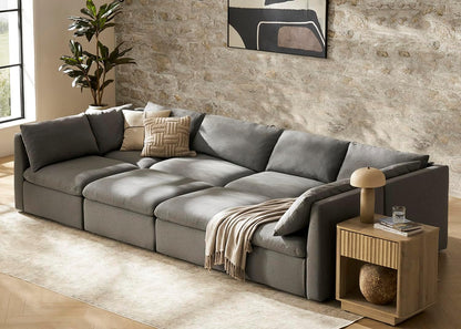 mopio Oversized Modular Sectional Sofa with Fully Removable Covers and Storage, Convertible U