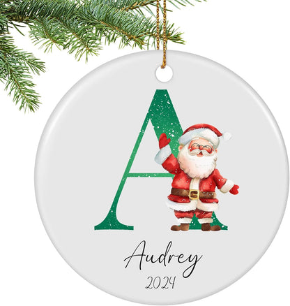 Name Ornaments for Christmas Tree, Personalized Christmas Ornaments 2025, Custom Initial Ornaments