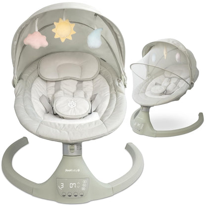 Jool Baby Nova Swing for Newborns - Electric Motorized Infant Swing, Bluetooth Music, 10 Preset