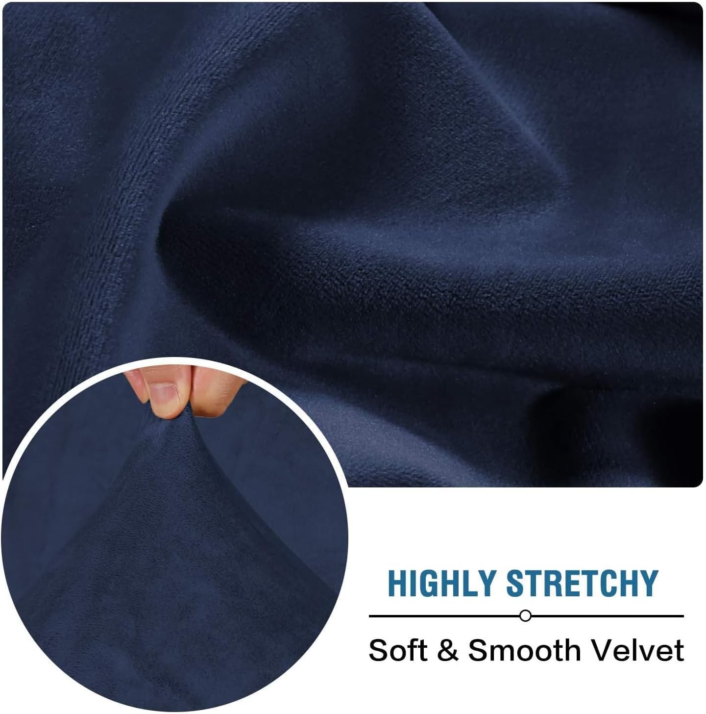 H.VERSAILTEX Velvet Stretch Individual Chaise Cover Sectional Couch Covers for L Shaped Sofa Both