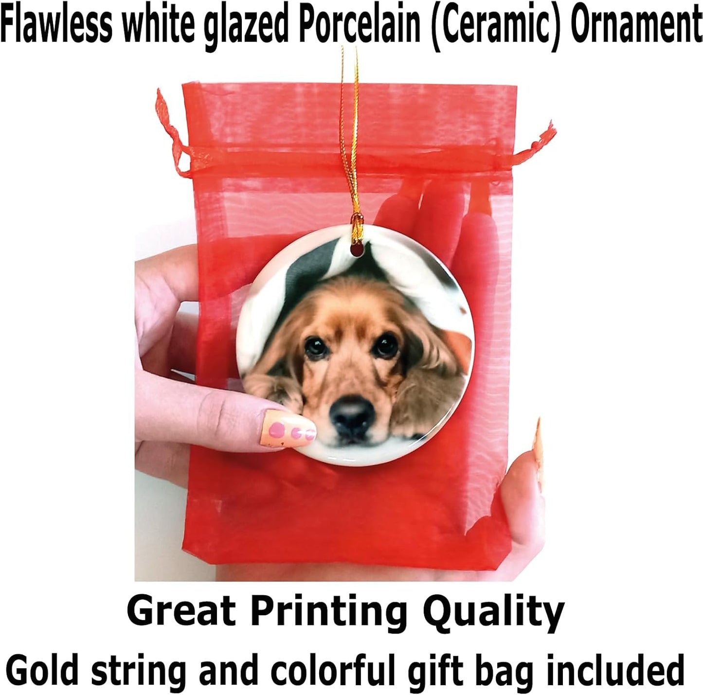 Personalized Christmas Ornament, Add Photo Text or Art Design and Make Your own Customized 3”
