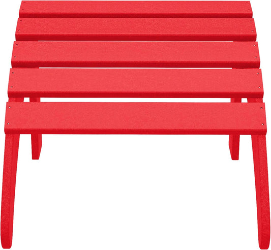 WestinTrends Outdoor Ottoman, Patio Adirondack Ottoman Foot Rest, All Weather Poly Lumber Folding