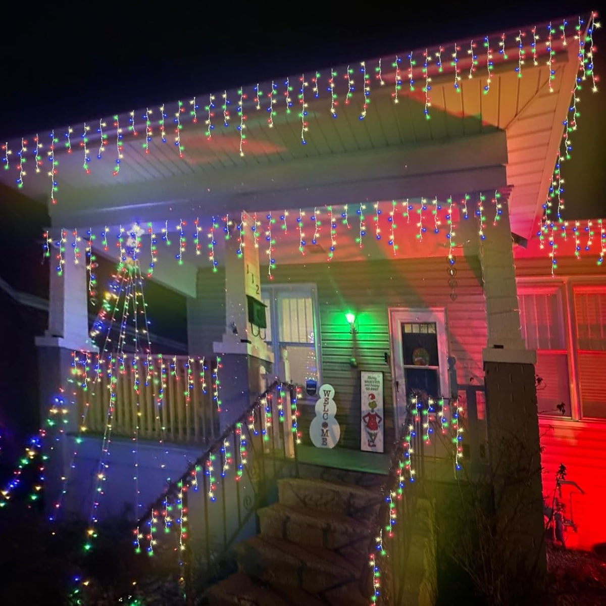 YEGUO 66ft 800 LED Christmas Lights Outdoor Waterproof, 160 Drops Christmas Icicle Light Indoor, 8