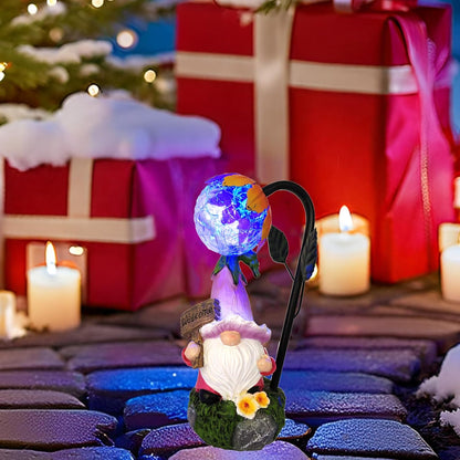 Garden Gnomes Outdoor Statue with Solar Lights Welcome Gnome Home Garden Decor Mom Gifts for Yard