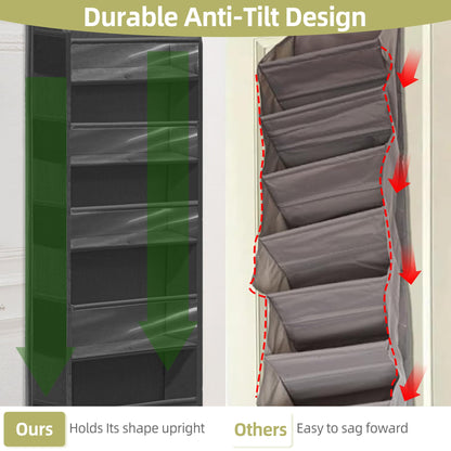 STORAGEIDEAS Over Door Organizer with 6 Extra Large Pockets 12 Side Pockets, 2-Pack Sturdy Closet