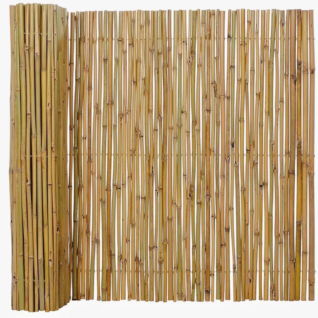 4Ft High x 8 Ft Long x 0.7In D Bamboo Fencing, Natural Bamboo Fence Rolls, Eco-Friendly Privacy