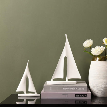 Modern Sculptures Home Decor, Sailboat Decor Ornament, Boat Decorations Statue Decor, Art