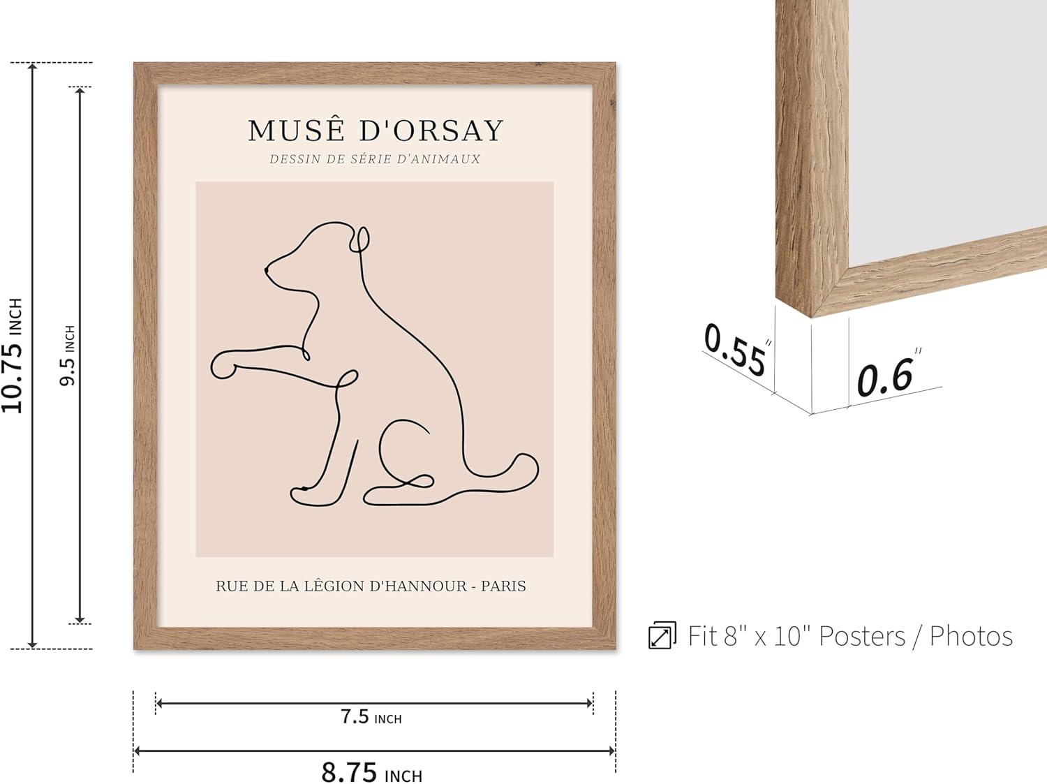 Poster Master Vintage Poster - Retro One Line Dog Drawing Print - Dog Art - Minimal Gift for Men