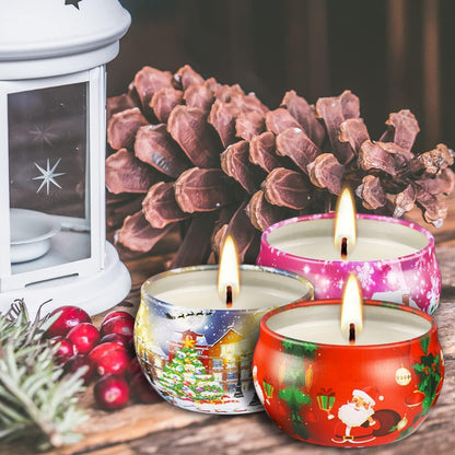 16pcs Christmas Scented Candles Set, 2.5oz Aromatherapy Candles Gift for Women, 16 Fragrances Soy