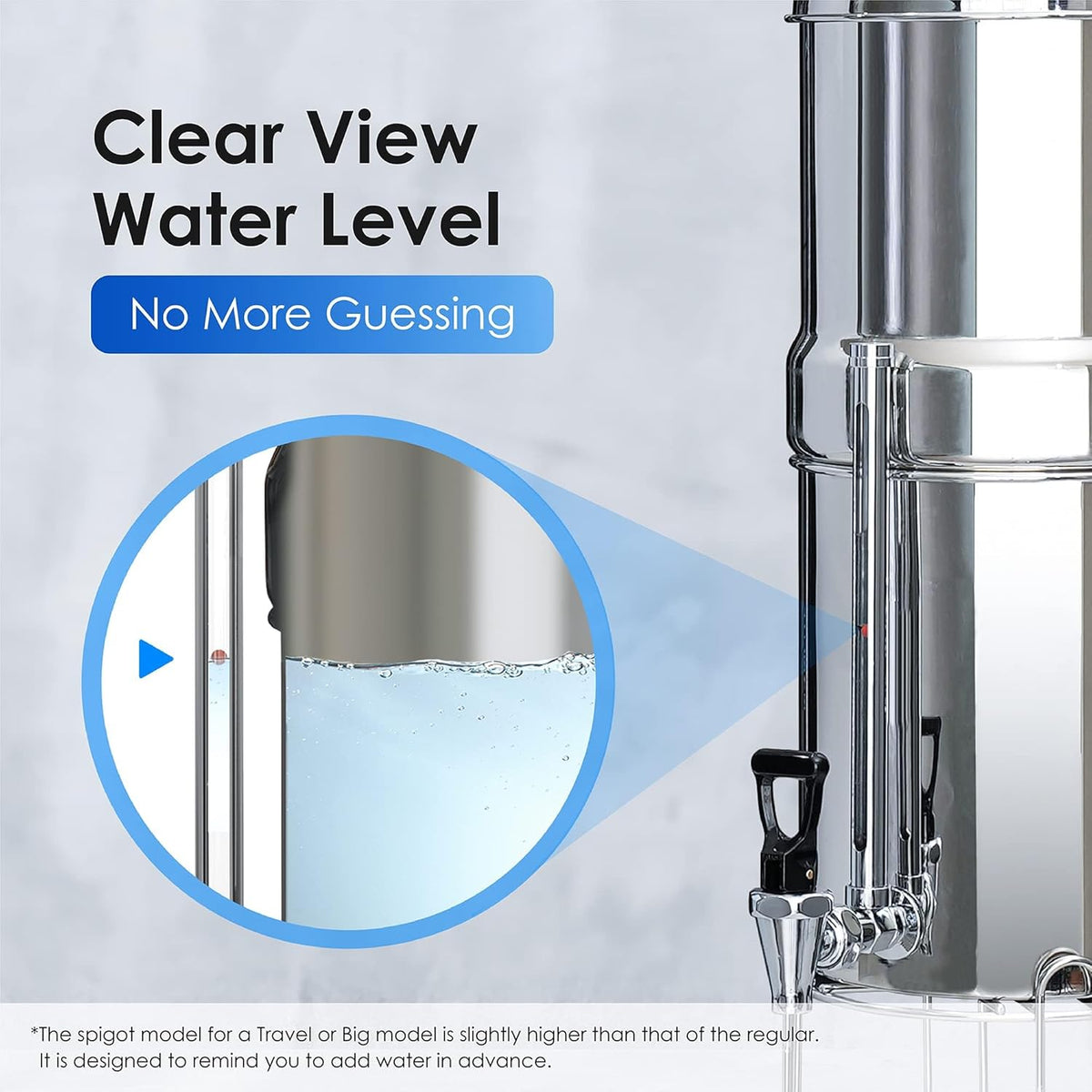 Waterdrop Sight Glass Spigot, Replacement for The Berkey® Gravity-Fed Water Filtration System