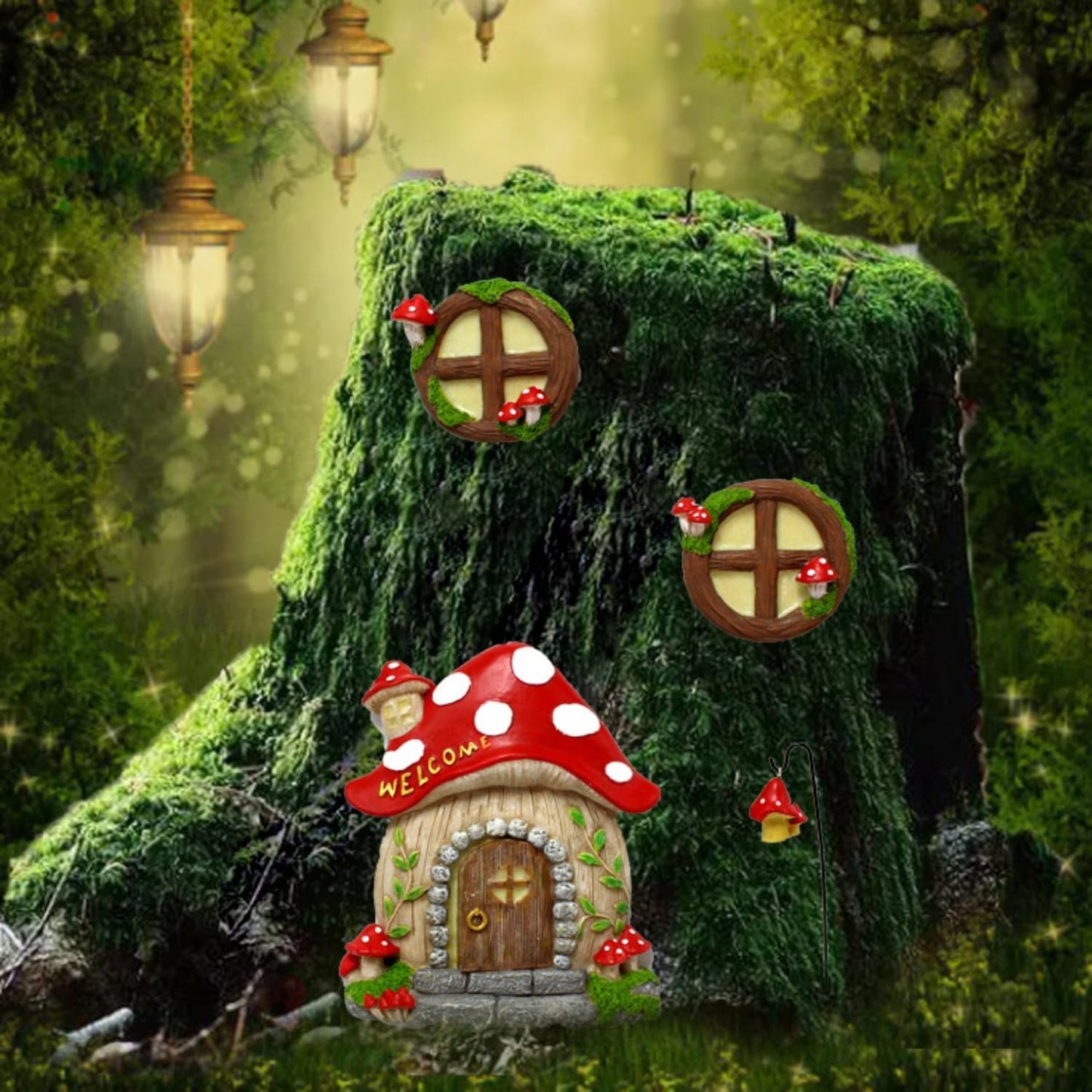 Garden Fairy Decor for Outside Wall Tree Decoration Fairy Door and Window Accessories, Butterfly