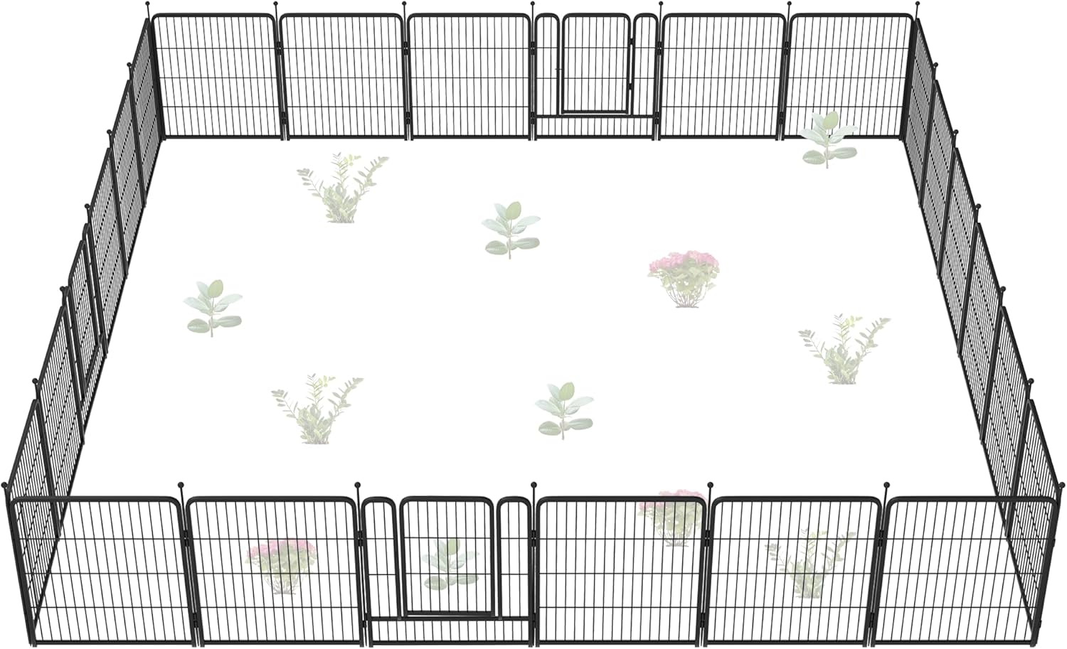 FXW Garden Fence Outdoor for The Yard – 32in(H) x 54.0ft(L) Heavy Duty Metal Animal Barrier for Dog