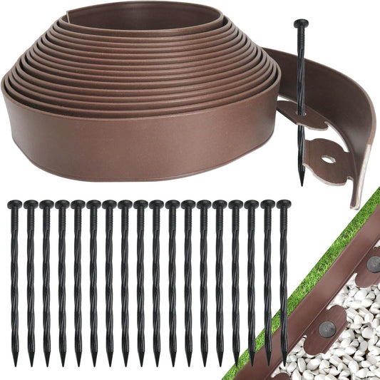 Landscape Edging Border, Plastic Edging for Landscaping, Garden Edging Border,Lawn Edging,Garden