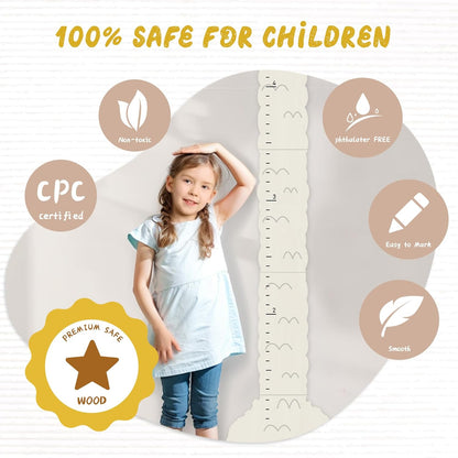 Personalized Name Height Chart for Kids, Alpaca Wood Growth Chart, Height Measuring for Children