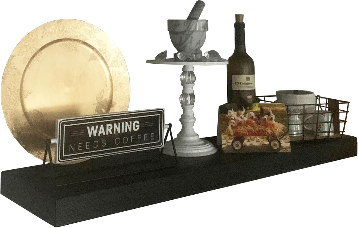 joelsantiques 36 Inch Wooden Floating Shelves for Wall - 36x12x2 in - Made of Natural Wood - Long