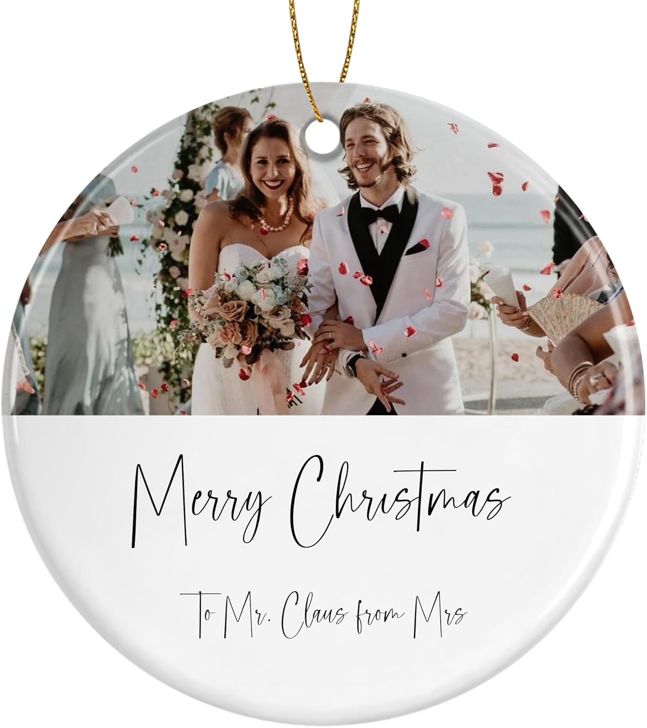 Personalized Christmas Ornaments, Custom Photo & Text 2025 Christmas Tree Ornament, Ideal for Xmas