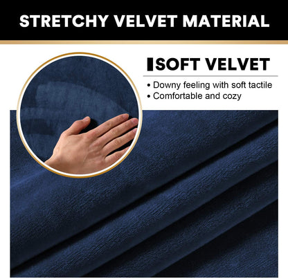 PrinceDeco Sectional Couch Covers Velvet Cushion Covers for Sectional Couch Washable Cushion Covers