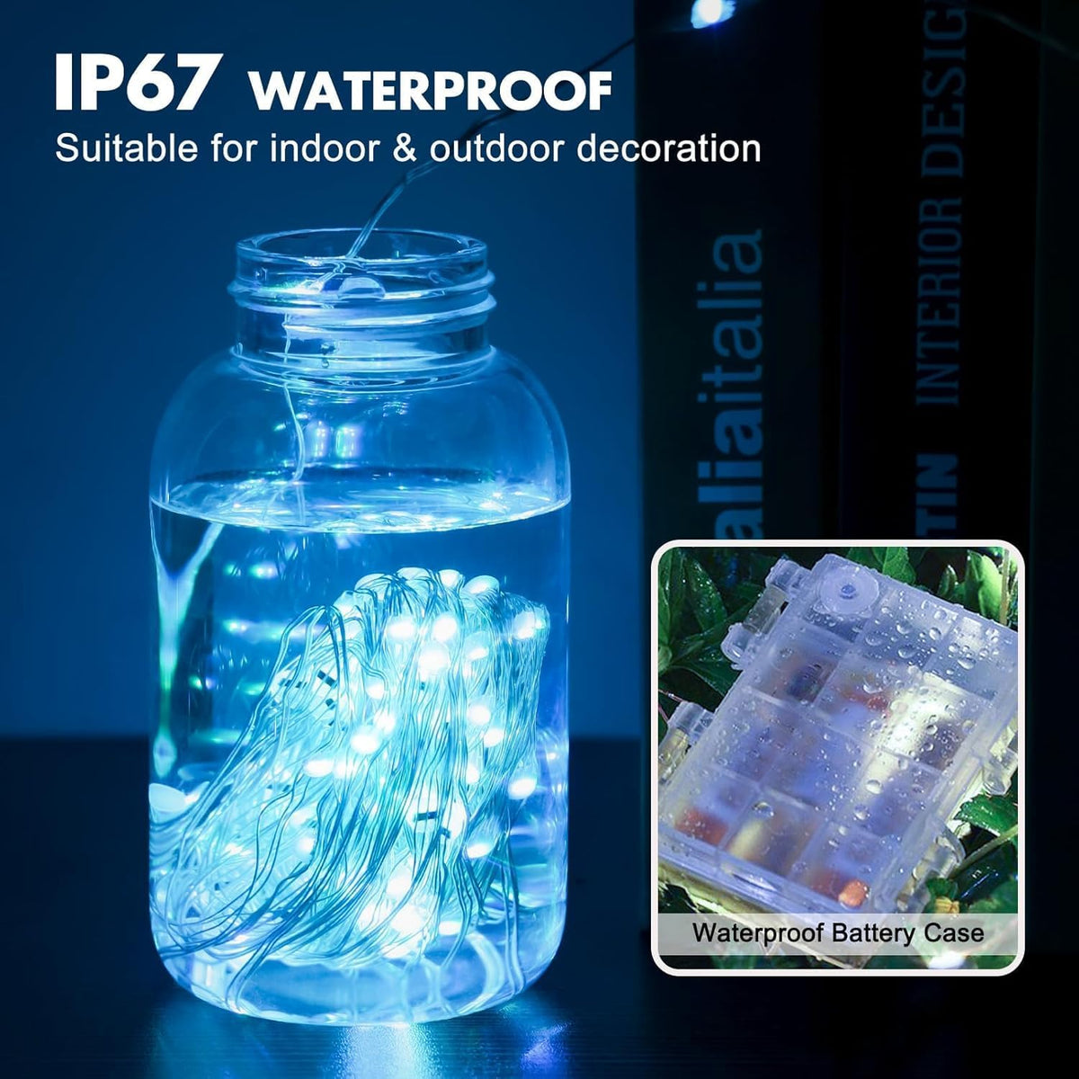 39Ft 120 LED Fairy Lights Battery Operated, RGB Color Changing String Light with Remote and Timer
