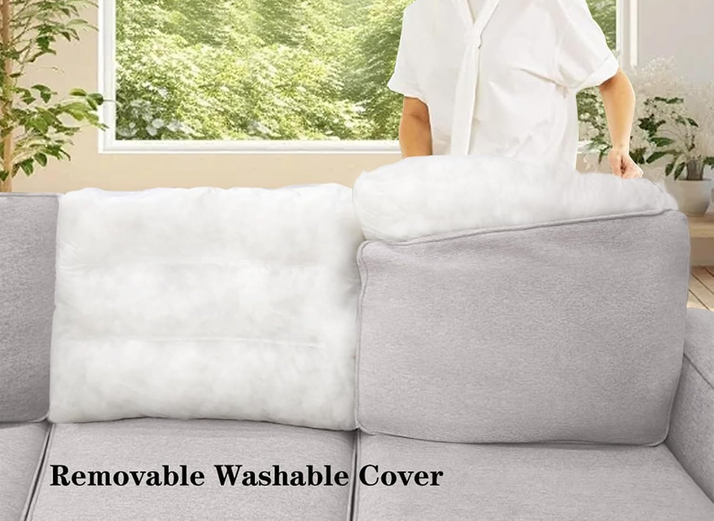 L Lengend Vansen Modular Sectional Sofa U Shaped Couch with Ottoman Modern Reversible Corner