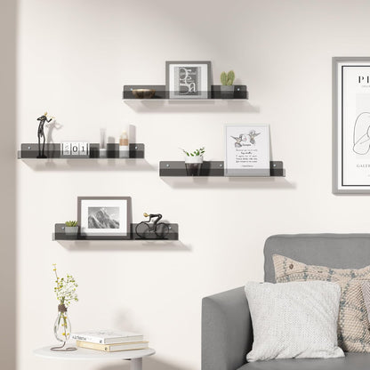 upsimples Acrylic Shelves for Wall Decor, 15" Display Shelf Perfume Organizer for Bathroom