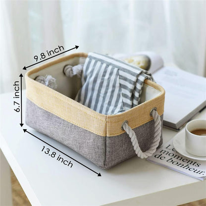 TheWarmHome Storage Bins for Organizing,Sturdy Storage Basket, Decorative Foldable Storage Baskets