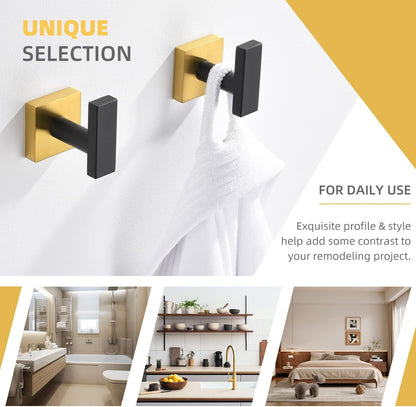Angle Simple Bathroom Towel Hook 2 Pack, SUS 304 Stainless Steel Bath Robe Coat Holder Wall