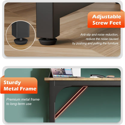 PayLessHere 32/39/47 inch Computer Desk Study Writing Table, Adjustable feet, Modern Furniture for