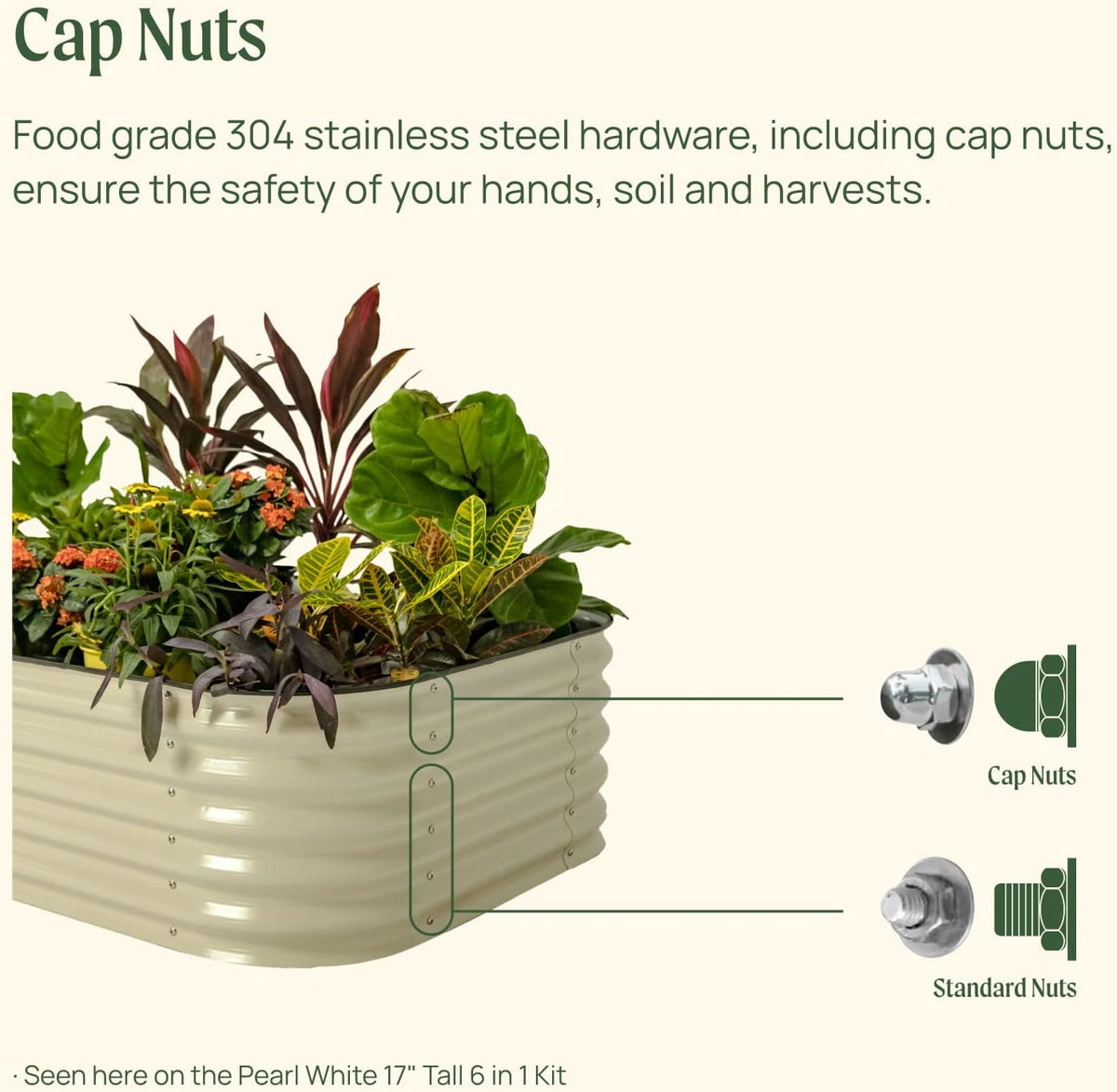 Vego garden 17" Tall 42" Round Raised Garden Bed Metal Raised Bed Planter Box for Vegetables