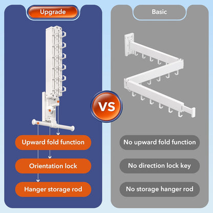 Wall Mounted Clothes Hanger Rack, Clothes Drying Rack,Laundry Drying Rack,Collapsible Clothes Rack