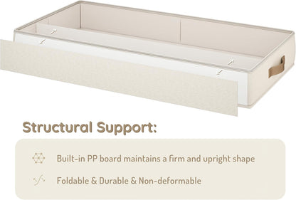 Vailando Under Bed Storage Containers, Foldable Storage Bins for Blankets, Comforter, and Seasonal