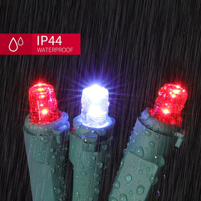 100 Count RED and White - String Lights - 21.6FT LED Christmas Lights, Mini led Lights for Indoor