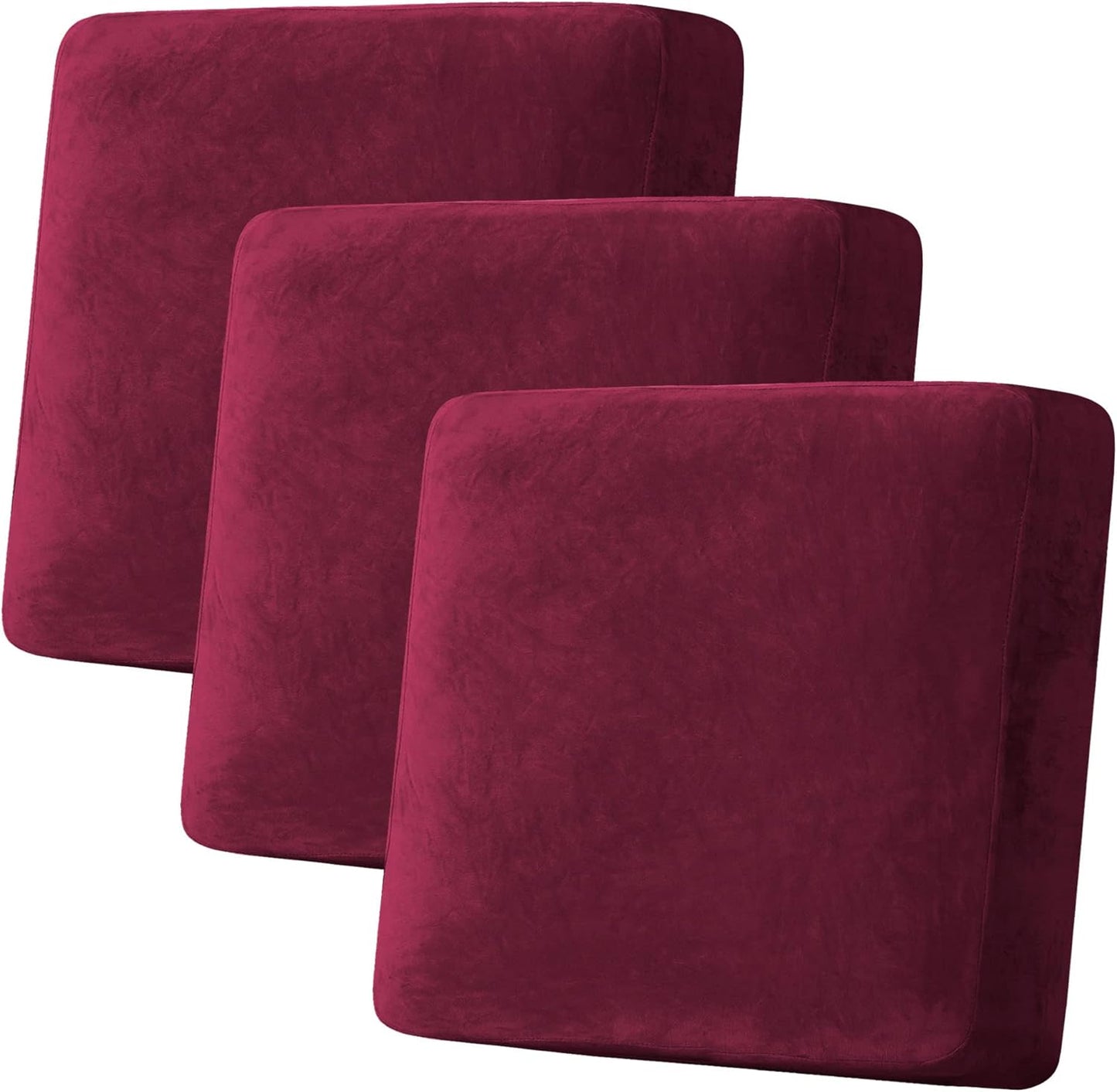 H.VERSAILTEX Velvet Stretch Couch Cushion Cover Plush Cushion Slipcover for Chair Loveseat Sofa
