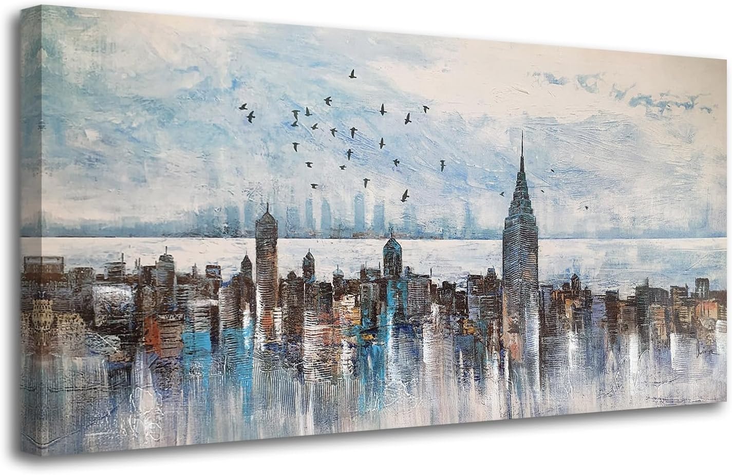 Arjun Cityscape Wall Art New York City Skyline Buildings Picture Modern Abstract Grey NYC Skyline