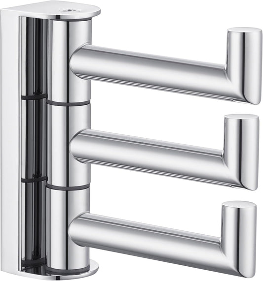 Angle Simple Towel Hook for Bathroom, SUS 304 Stainless Steel Foldable Robe Towel Holder, Wall Coat