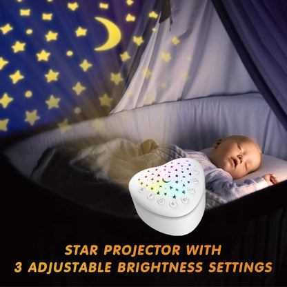 BEREST A13 White Noise Machine & Baby Sleep Soother with 15 Soothing Sounds & Projector Star Night
