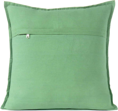 Eyes of India Embroidered Decorative Boho Throw Pillow Cover with Mirrors, Handmade Bohemian Accent