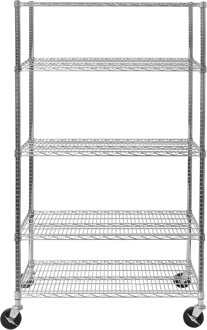 Seville Classics UltraDurable Heavy Duty NSF Solid Steel Wire Rack Storage Unit Organizer for
